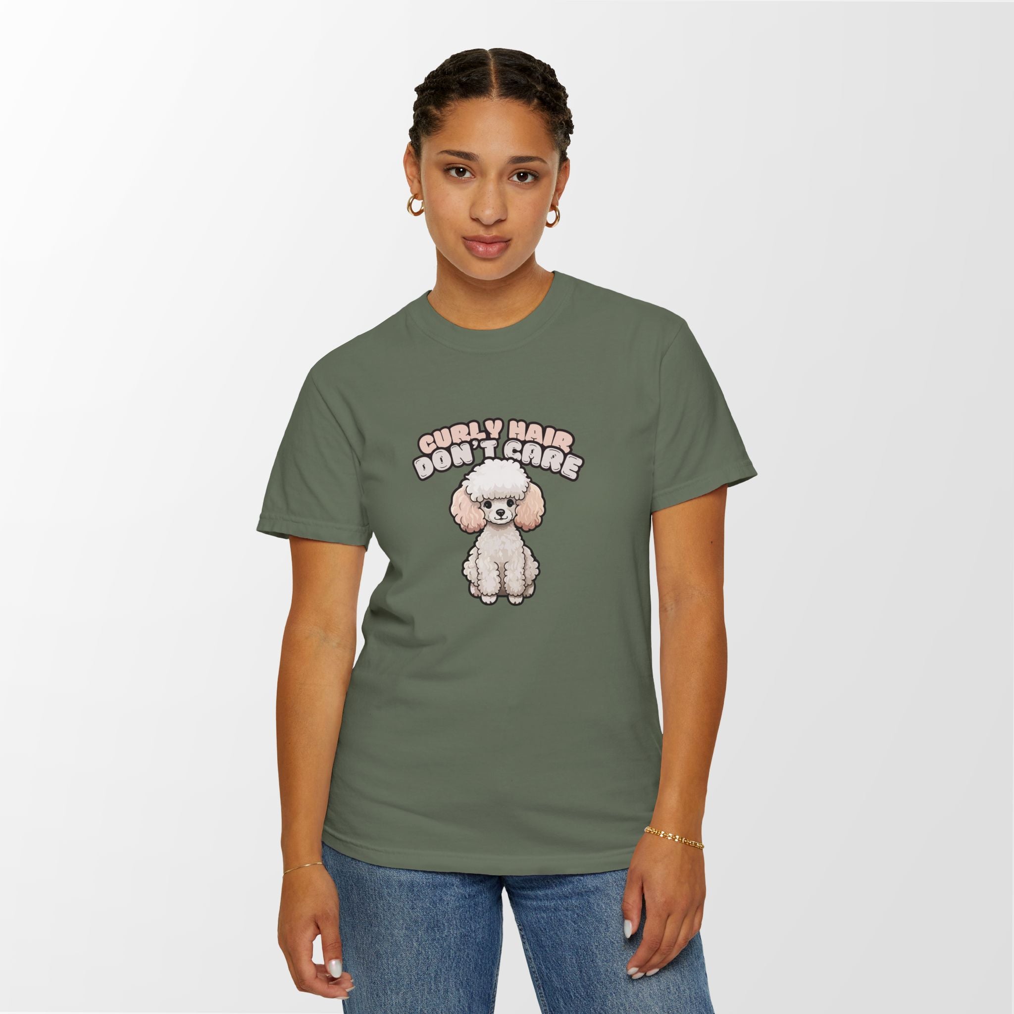 Curly Hair Don’t Care – Poodle Signature Shirt - FTLD
