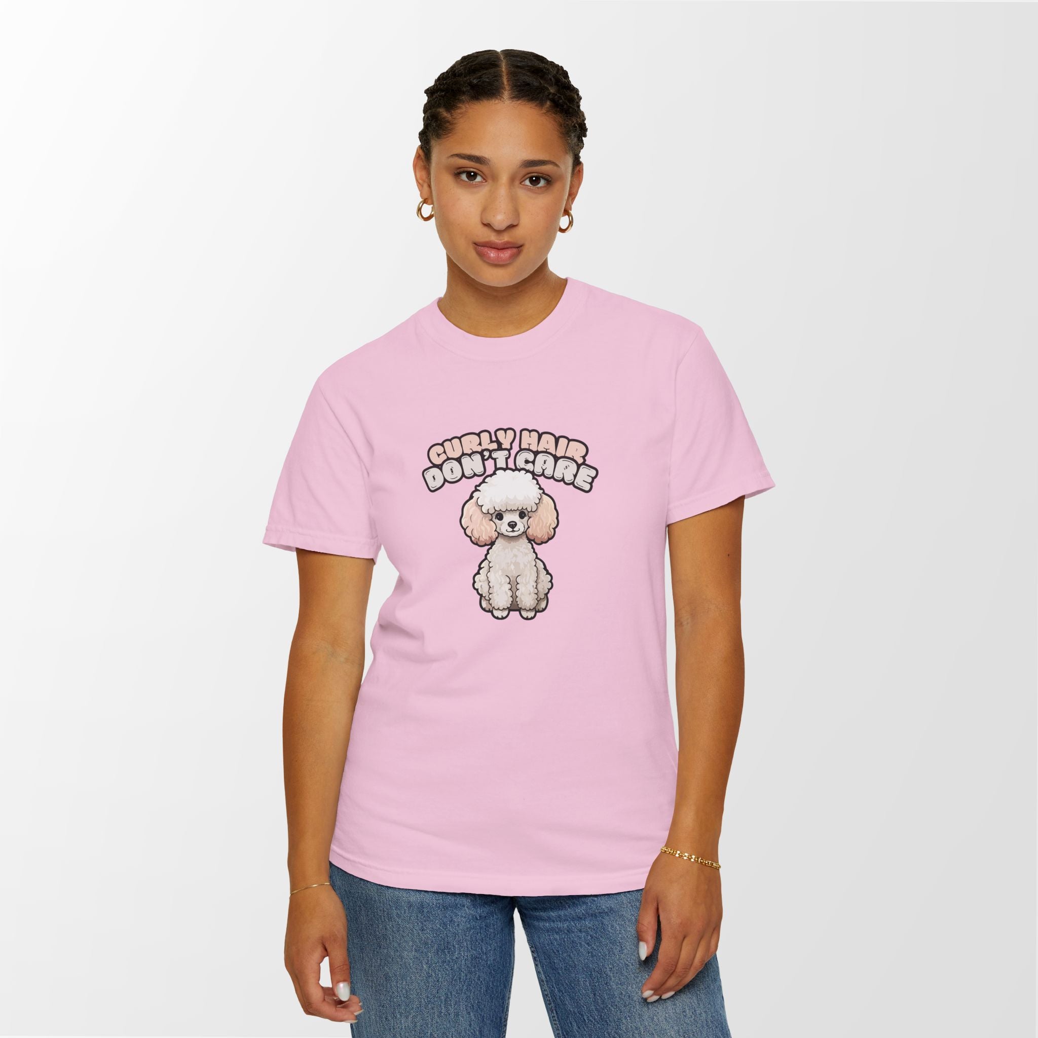 Curly Hair Don’t Care – Poodle Signature Shirt - FTLD