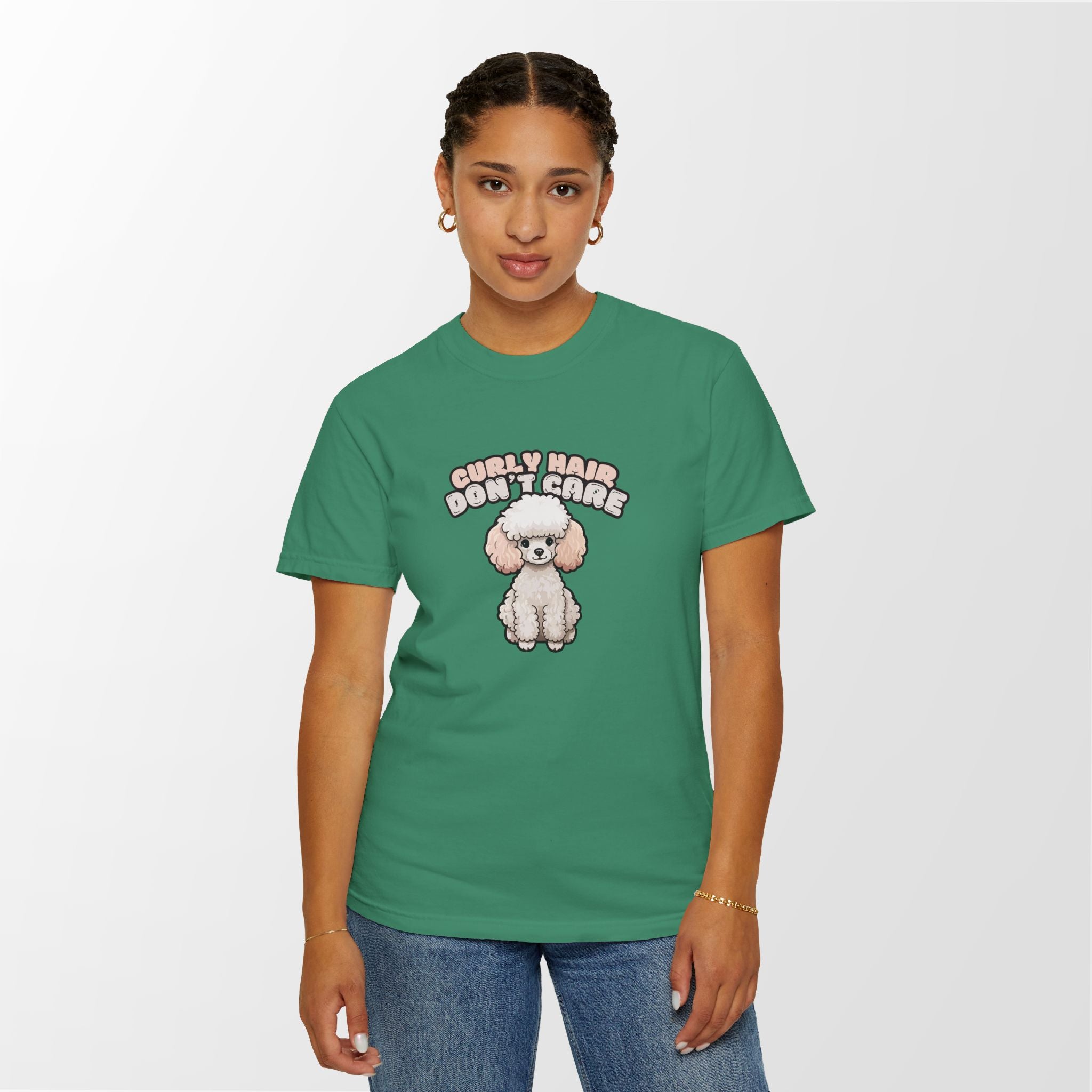 Curly Hair Don’t Care – Poodle Signature Shirt - FTLD