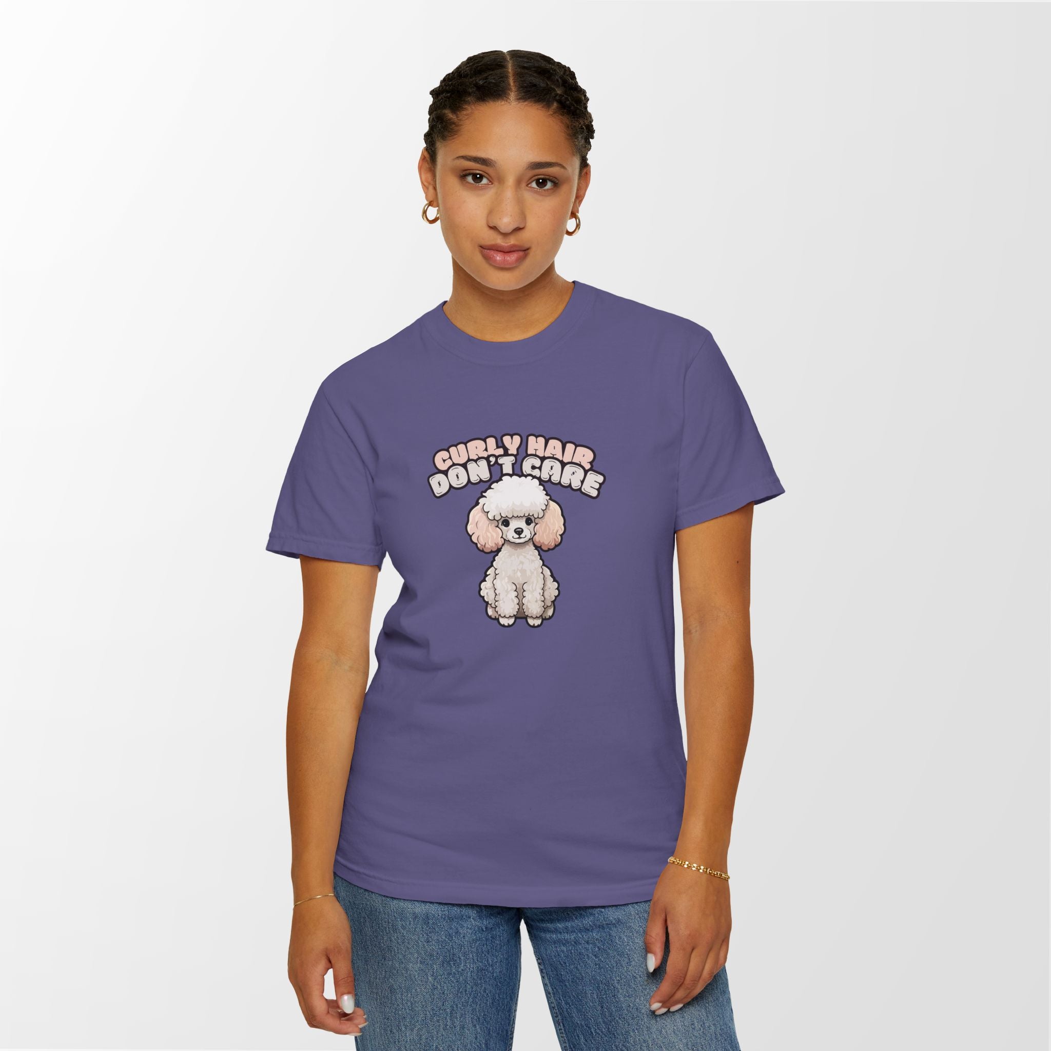 Curly Hair Don’t Care – Poodle Signature Shirt - FTLD