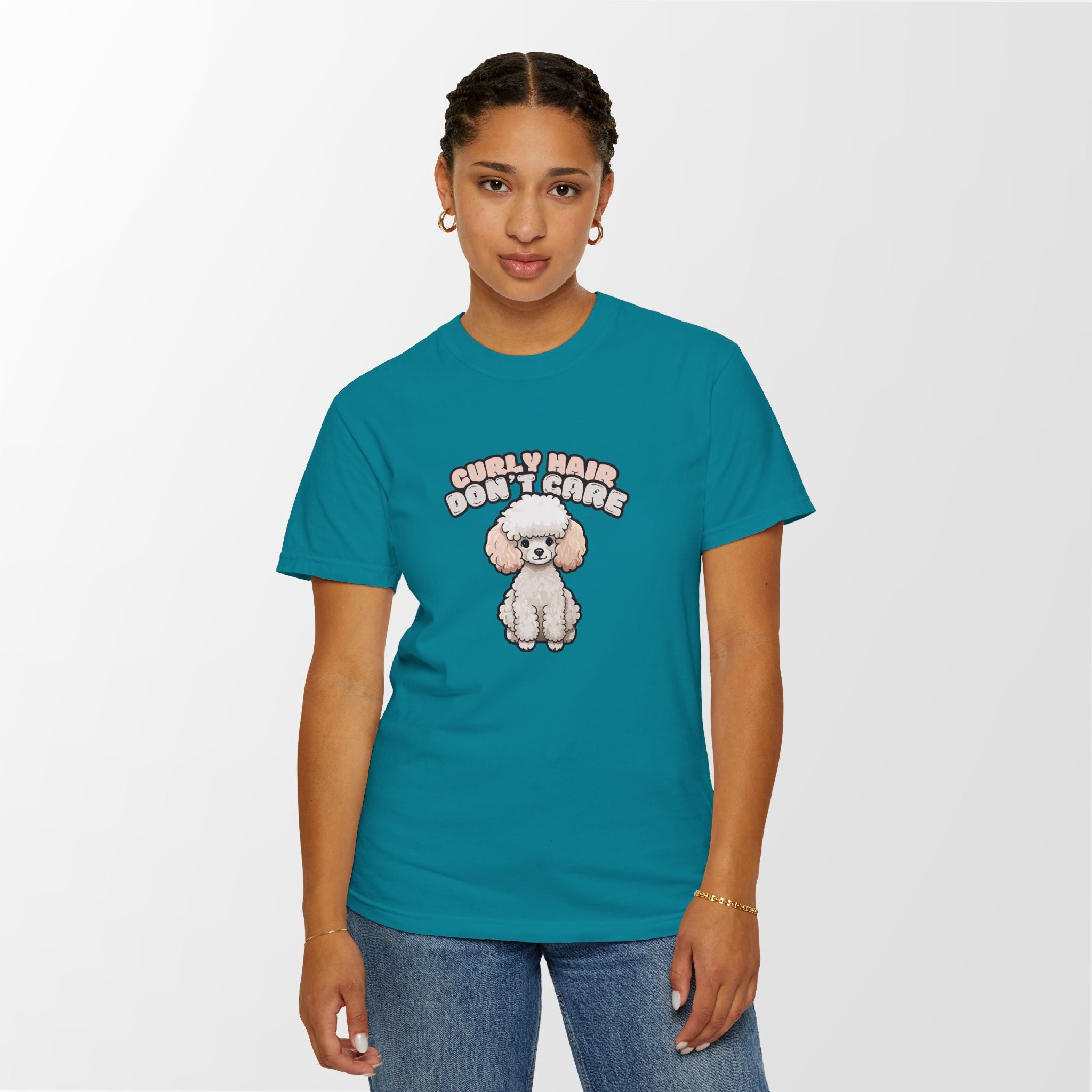 Curly Hair Don’t Care – Poodle Signature Shirt - FTLD